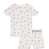 Unicorn Bamboo Kids Pajama Short Set, White - Pajamas - 1 - thumbnail