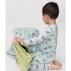 Vintage Airplanes Bamboo Convertible Footie, Blue - Footie Pajamas - 7