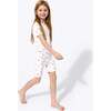 Unicorn Bamboo Kids Pajama Short Set, White - Pajamas - 2