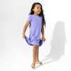 Poppin Purple Bamboo Girls' Short Sleeve Dress, Purple - Dresses - 6