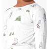 Winter Forest Animals Bamboo Kids Pajamas, White - Pajamas - 3