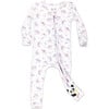 Unicorn Bamboo Convertible Footie, White - Footie Pajamas - 1 - thumbnail