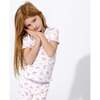 Unicorn Bamboo Kids Pajama Short Set, White - Pajamas - 4