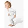 Winter Forest Animals Bamboo Convertible Footie, White - Footie Pajamas - 6