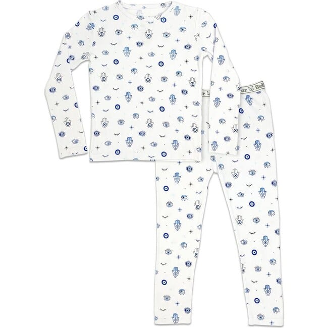 The Eye Bamboo Kids Pajamas, White