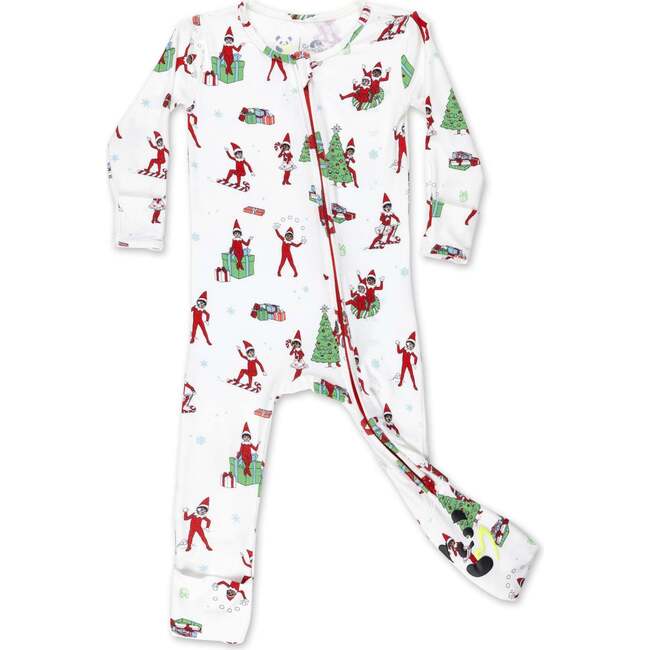 The Elf on the Shelf Bamboo Convertible Footie, White