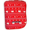 Polar Isle Red Bamboo Sherpa Blanket, Red - Blankets - 2