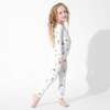 Winter Forest Animals Bamboo Kids Pajamas, White - Pajamas - 7