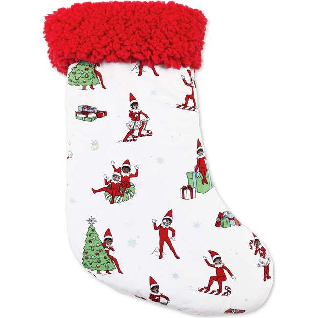 The Elf on the Shelf Bamboo Sherpa Stocking, White