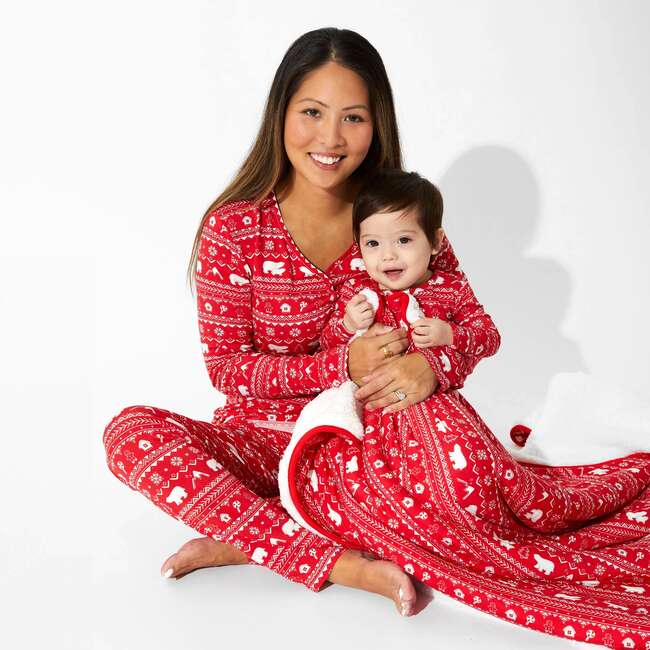 Polar Isle Red Bamboo Women's Pajama Set, Red - Pajamas - 2