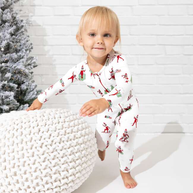 The Elf on the Shelf Bamboo Convertible Footie, White - Footie Pajamas - 2