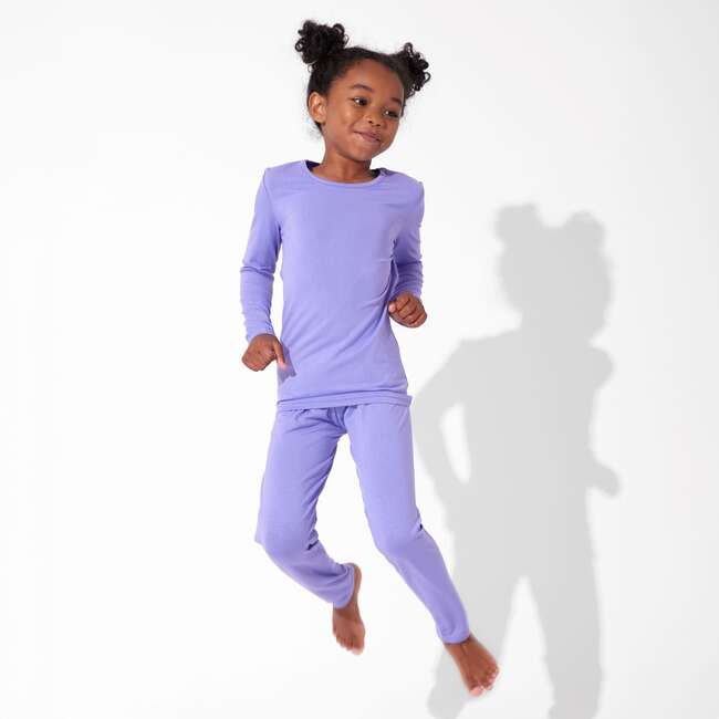 Poppin Purple Bamboo Kids Pajamas, Purple - Pajamas - 7