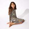 Trick or Treaters Bamboo Girls' Long Sleeve Dress, Grey - Dresses - 6