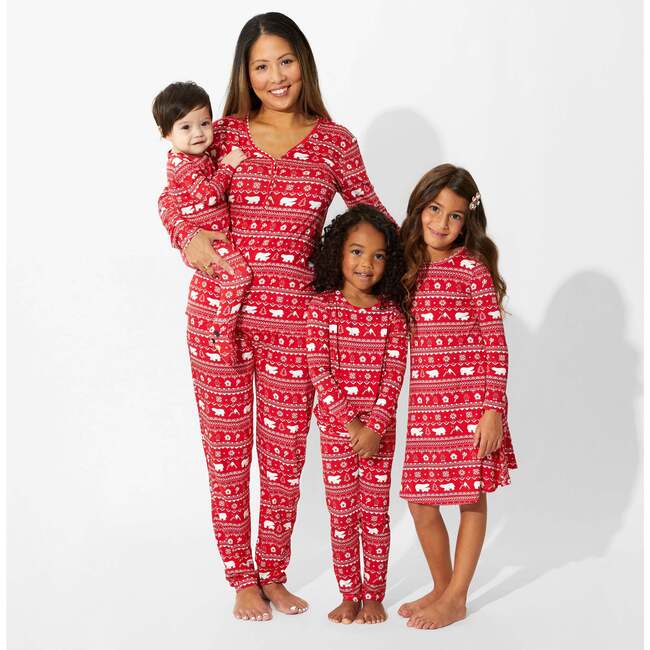 Polar Isle Red Bamboo Women's Pajama Set, Red - Pajamas - 3