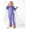 Poppin Purple Bamboo Convertible Footie, Purple - Footie Pajamas - 2