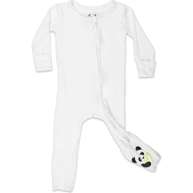 Milk White Bamboo Convertible Footie, White