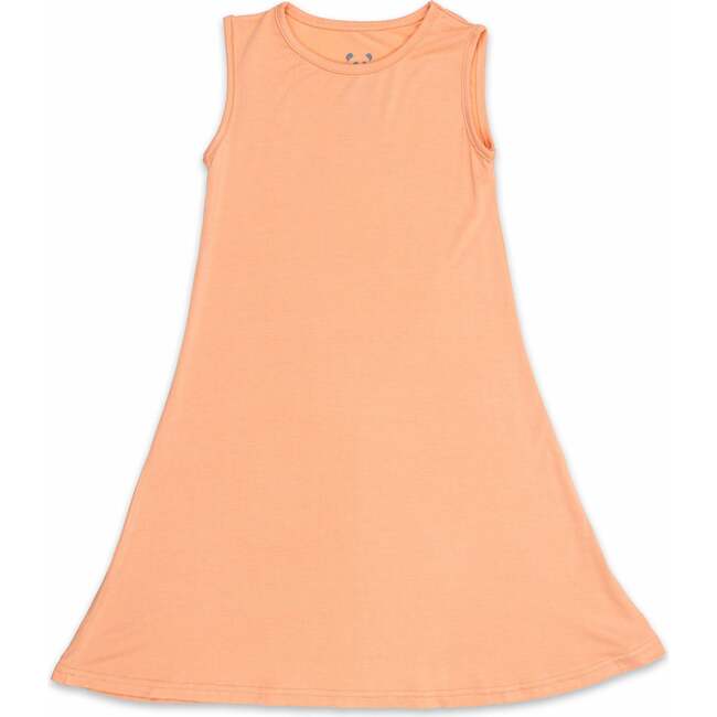 Peach Fuzz Bamboo Girls' Sleeveless Dress, Orange