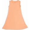 Peach Fuzz Bamboo Girls' Sleeveless Dress, Orange - Dresses - 1 - thumbnail