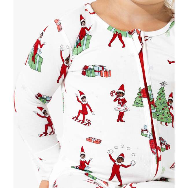 The Elf on the Shelf Bamboo Convertible Footie, White - Footie Pajamas - 3