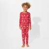 Polar Isle Red Bamboo Kids Pajamas, Red - Pajamas - 2