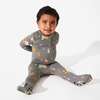 Trick or Treaters Bamboo Convertible Footie, Grey - Footie Pajamas - 6