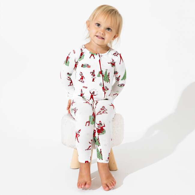 The Elf on the Shelf Bamboo Convertible Footie, White - Footie Pajamas - 4