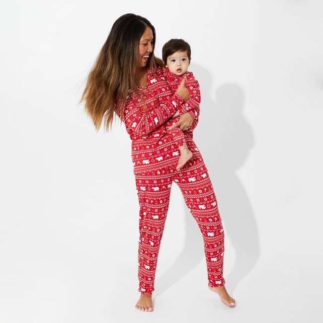 Polar Isle Red Bamboo Women's Pajama Set, Red - Pajamas - 5