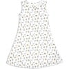 Milk & Cookies White Bamboo Girls' Sleeveless Dress, White - Dresses - 1 - thumbnail