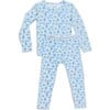 Milk & Cookies Blue Bamboo Kids Pajamas, Blue - Pajamas - 1 - thumbnail