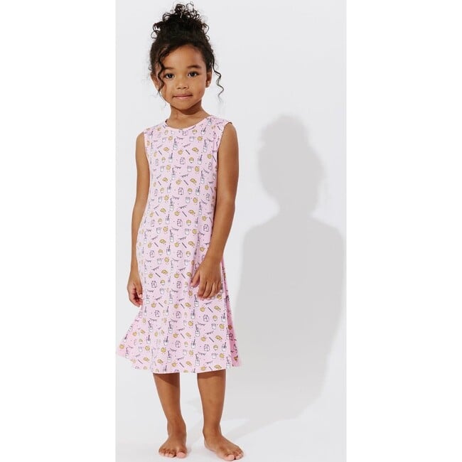 Milk & Cookies Pink Bamboo Girls' Sleeveless Dress, Pink - Dresses - 2