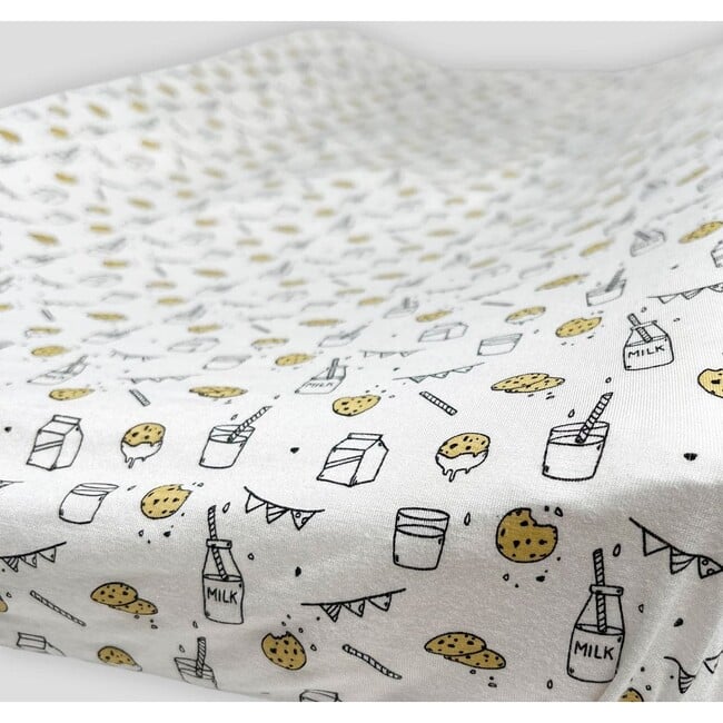 Milk & Cookies Original Crib Sheet, White - Sheets - 2