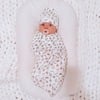 Milk & Cookies Original Bamboo Swaddle & Beanie Set, White - Swaddles - 2