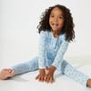 Milk & Cookies Blue Bamboo Kids Pajamas, Blue - Pajamas - 5