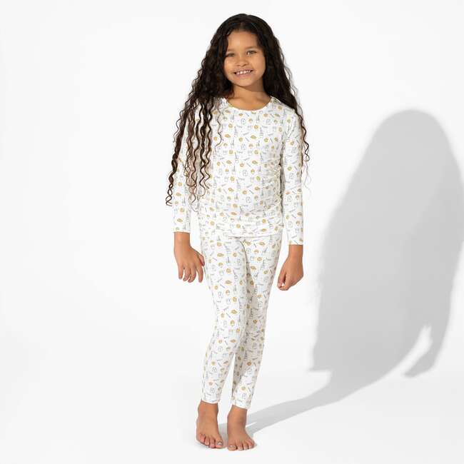 Milk & Cookies Original Bamboo Kids Pajamas, White - Pajamas - 2