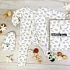 Milk & Cookies Original Bamboo Swaddle & Beanie Set, White - Swaddles - 3