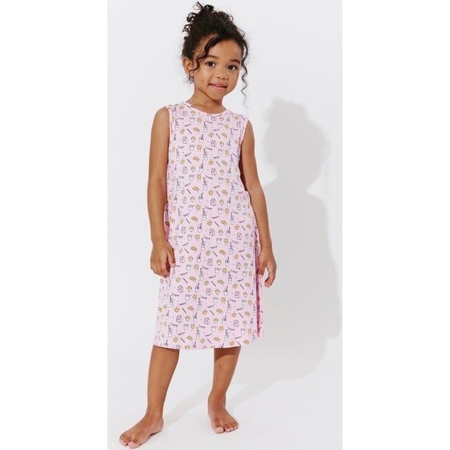 Milk & Cookies Pink Bamboo Girls' Sleeveless Dress, Pink - Dresses - 6