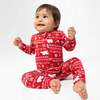 Polar Isle Red Bamboo Convertible Footie, Red - Footie Pajamas - 4