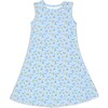 Milk & Cookies Blue Bamboo Girls' Sleeveless Dress, Blue - Dresses - 1 - thumbnail