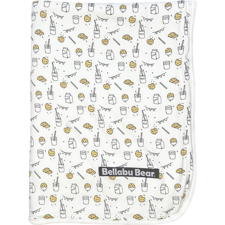 Milk & Cookies Bamboo Sherpa Blanket, White - Blankets - 1