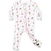 Mermaid Bamboo Convertible Footie, White - Footie Pajamas - 1 - thumbnail