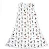 Ice Cream Bamboo Girls' Sleeveless Dress, White - Dresses - 1 - thumbnail