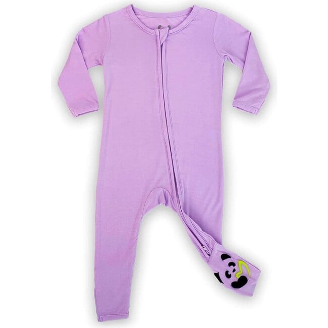 Lavender Bamboo Convertible Footie, Purple