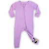 Lavender Bamboo Convertible Footie, Purple - Footie Pajamas - 1 - thumbnail