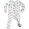 Ice Cream Bamboo Convertible Footie, White - Footie Pajamas - 1 - thumbnail