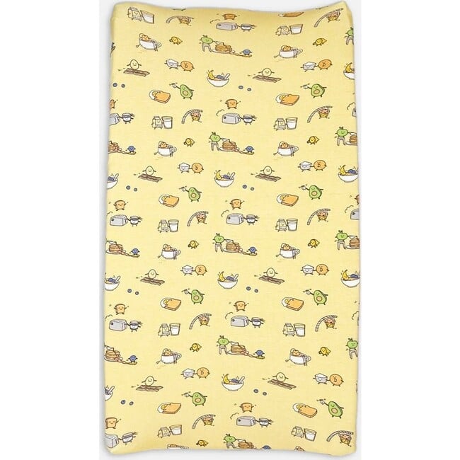 Love You Brunches Bamboo Changing Pad Cover, Yellow