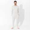 Milk & Cookies Bamboo Men's Pajama Set, White - Pajamas - 2