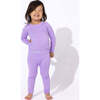 Lavender Bamboo Kids Pajamas, Purple - Pajamas - 2