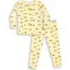 Love You Brunches Bamboo Kids Pajamas, Yellow - Pajamas - 1 - thumbnail