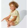 Love You Brunches Bamboo Kids Pajama Short Set, Yellow - Pajamas - 2