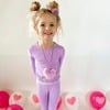 Lavender Bamboo Kids Pajamas, Purple - Pajamas - 3